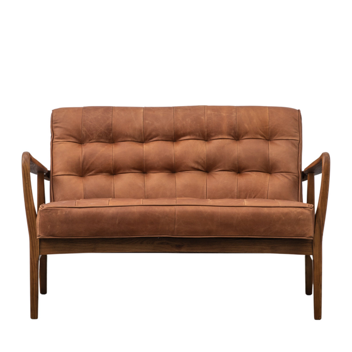 2 Seater Sofa- Harland in Vintage Brown Leather