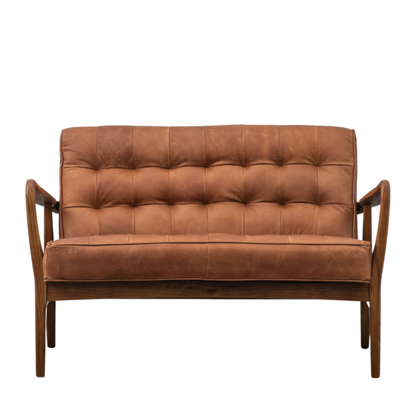 2 Seater Sofa- Harland in Vintage Brown Leather