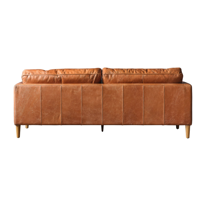 2 Seater Sofa in Vintage Brown Leather- Bonneville- Back