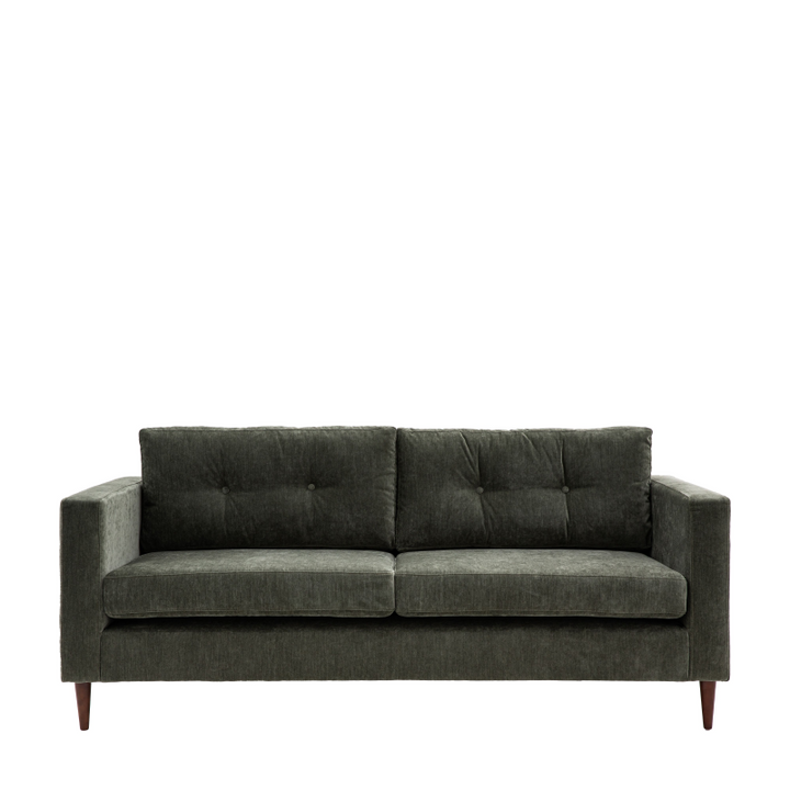 3 Seater Sofa- Chester in Forest Green- Front