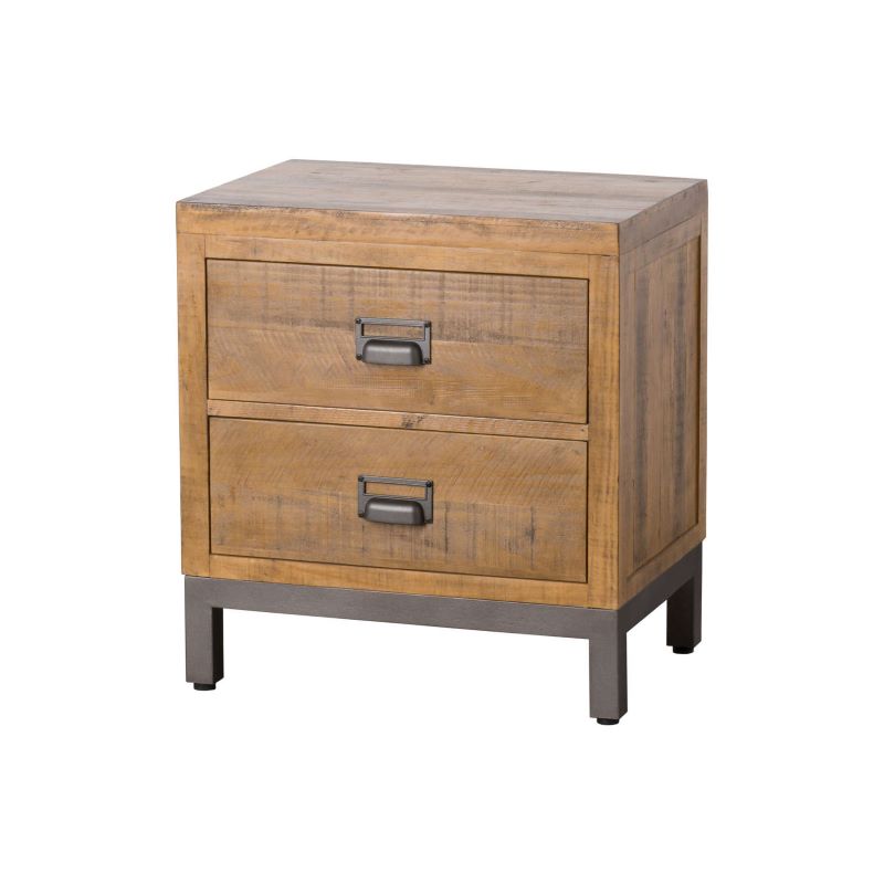 Bedside Table- Hill Interiors- The Draftsman- 2 Drawer