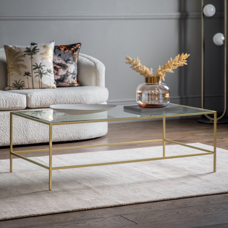 Coffee Table- Metallo in Champagne- Lifestyle