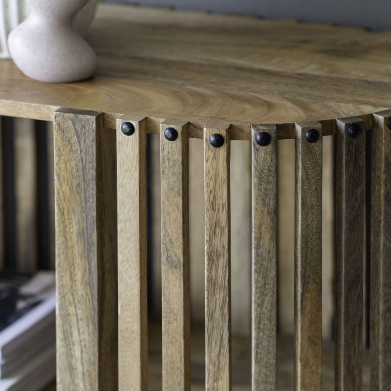 Console Table- Voss Slatted- Close