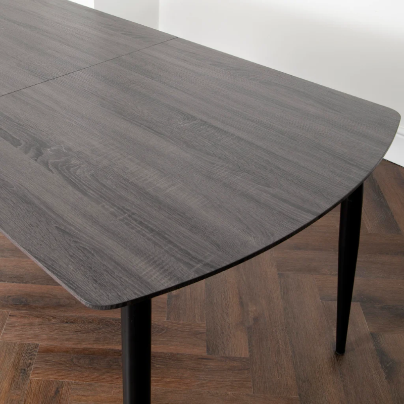Dining Table with 4 Chairs- Oxford in Grey Oak- Edge