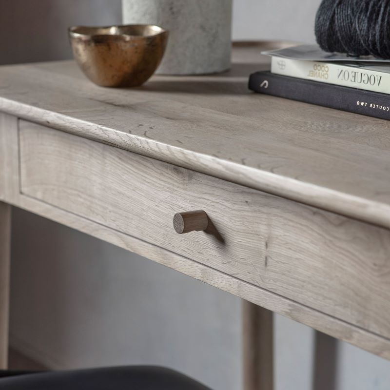 Grey Desk- Kingham- 1 Drawer- Handle