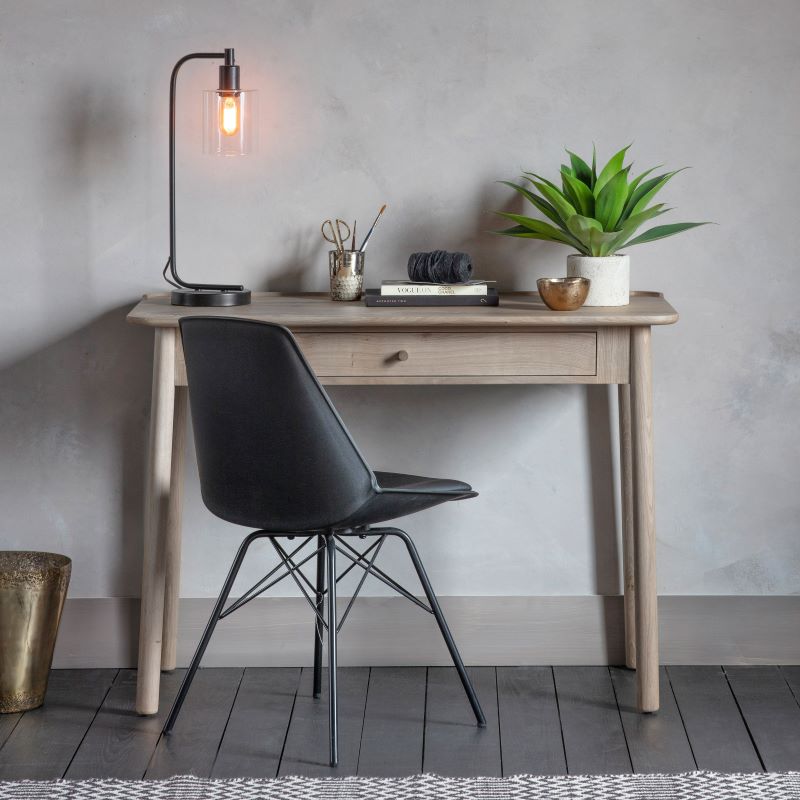 Grey Desk- Kingham- 1 Drawer- Lifestyle