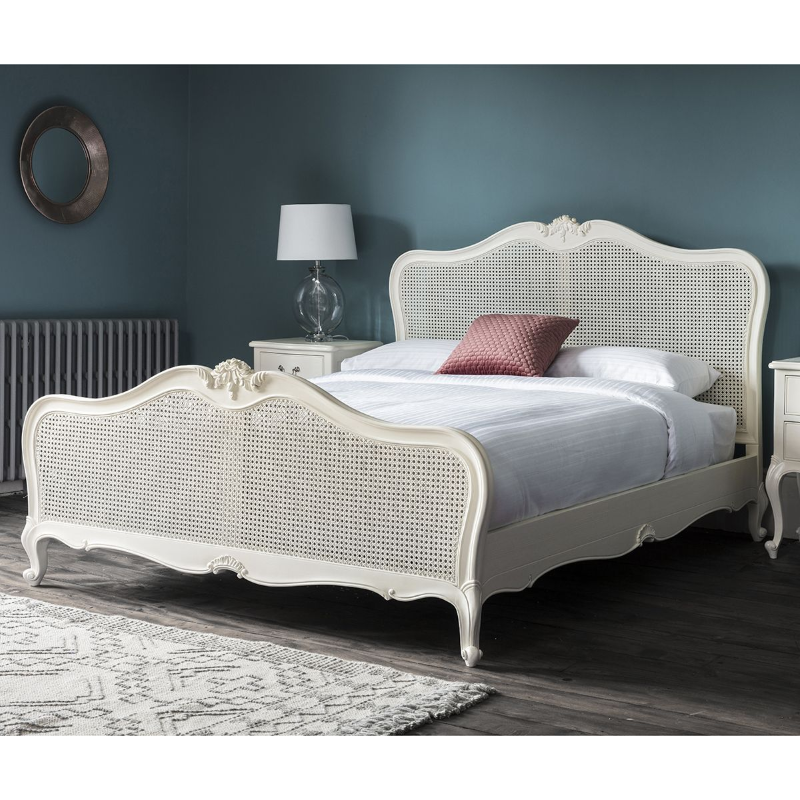 King Size Bed- Ashton- Vanilla White- Lifestyle