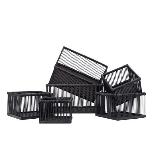 Storage Basket- Set of 6- Spa in Black