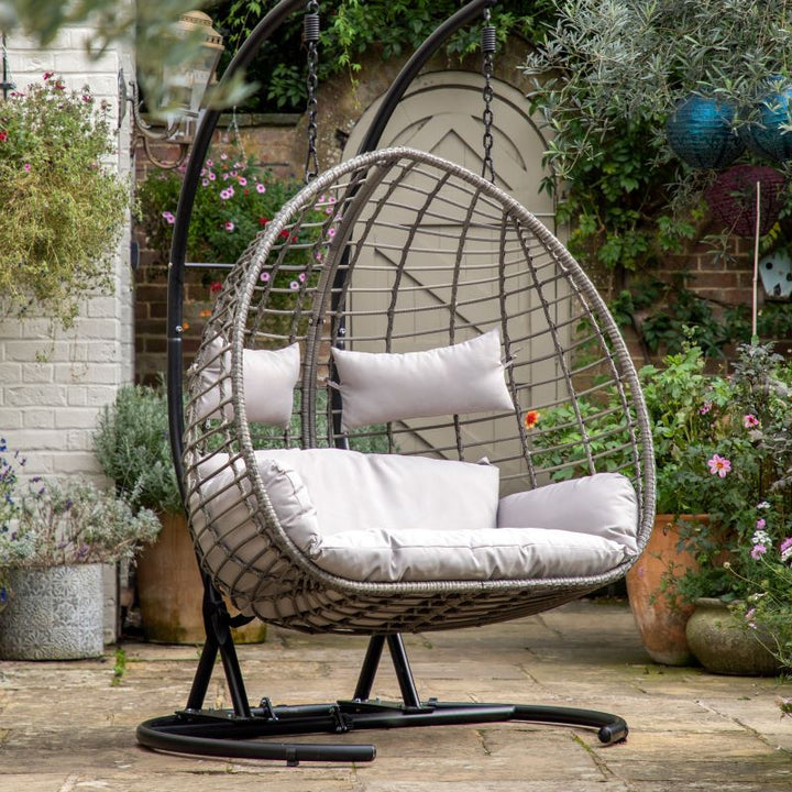 Large Egg Chair with Two Seats- Serene- Lifestyle