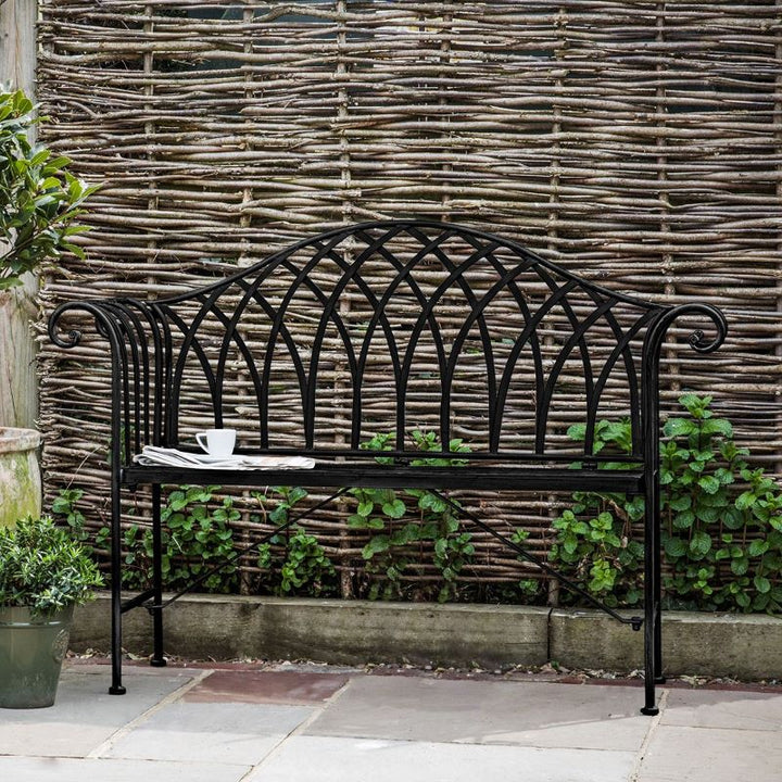 Garden Bench- Appleford- Black- Lifestyle