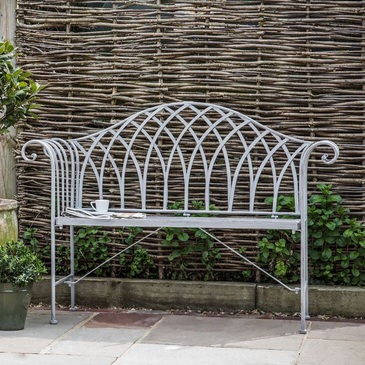 Garden Bench- Appleford- Grey- Lifestyle