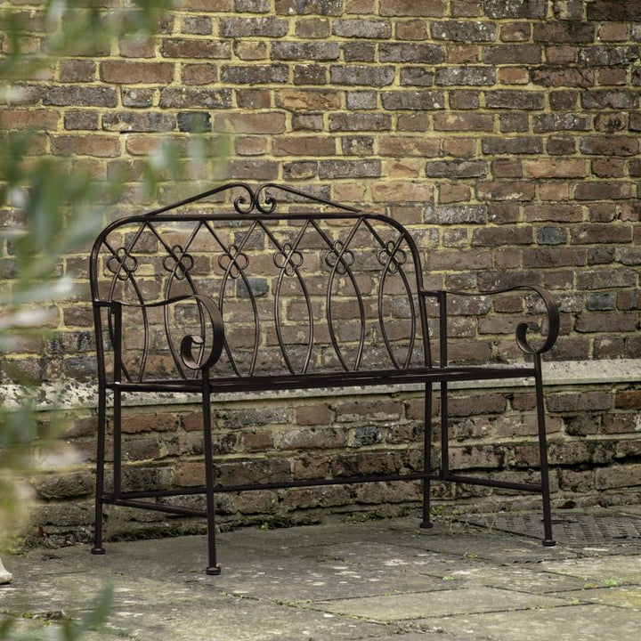 Garden Bench- Majestic- Black- Lifestyle