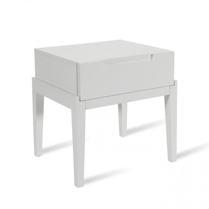 Orchid Single Drawer Bedside Table- White